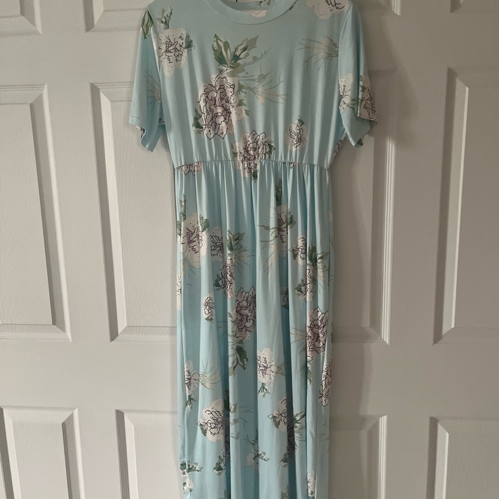 Floral Blue Dress